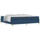 Sengestel med madras Blå 200 x 200 cm Stof