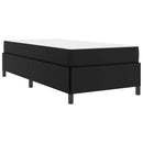 Sengestel med madras Sort 80 x 200 cm Stof