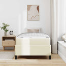 Sengestel med madras Creme 80 x 200 cm Stof