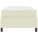 Sengestel med madras Creme 80 x 200 cm Stof