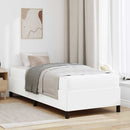Sengestel med madras Hvid 90 x 190 cm Stof