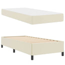 Sengestel med madras Creme 90 x 190 cm Stof