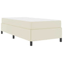 Sengestel med madras Creme 90 x 190 cm Stof