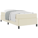 Sengestel med madras Creme 90 x 200 cm Stof