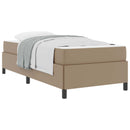 Sengestel med madras Cappuccino 90 x 200 cm Stof
