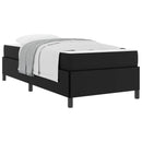 Sengestel med madras Sort 100 x 200 cm Stof