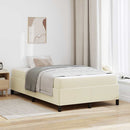 Sengestel med madras Creme 120 x 200 cm Stof