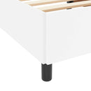 Sengestel med madras Hvid 140 x 190 cm Stof