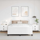 Sengestel med madras Hvid 140 x 190 cm Stof
