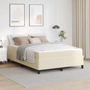 Sengestel med madras Creme 140 x 190 cm Stof