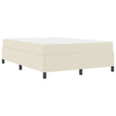 Sengestel med madras Creme 140 x 200 cm Stof