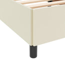 Sengestel med madras Creme 160 x 200 cm Stof