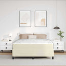 Sengestel med madras Creme 160 x 200 cm Stof
