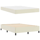 Sengestel med madras Creme 160 x 200 cm Stof