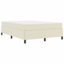 Sengestel med madras Creme 160 x 200 cm Stof