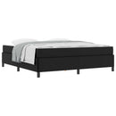 Sengestel med madras Sort 180 x 200 cm Stof