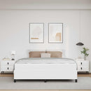 Sengestel med madras Hvid 180 x 200 cm Stof