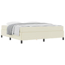 Sengestel med madras Creme 180 x 200 cm Stof