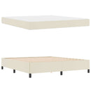 Sengestel med madras Creme 180 x 200 cm Stof