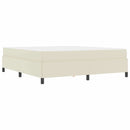 Sengestel med madras Creme 180 x 200 cm Stof