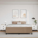 Sengestel med madras Cappuccino 180 x 200 cm Stof