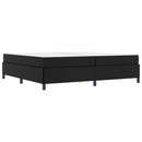 Sengestel med madras Sort 200 x 200 cm Stof