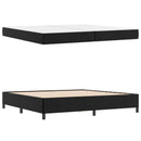 Sengestel med madras Sort 200 x 200 cm Stof