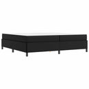 Sengestel med madras Sort 200 x 200 cm Stof