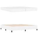Sengestel med madras Hvid 200 x 200 cm Stof