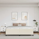 Sengestel med madras Creme 200 x 200 cm Stof