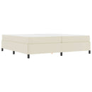 Sengestel med madras Creme 200 x 200 cm Stof
