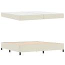 Sengestel med madras Creme 200 x 200 cm Stof