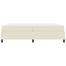 Sengestel med madras Creme 200 x 200 cm Stof