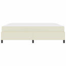 Sengestel med madras Creme 200 x 200 cm Stof