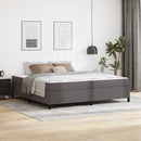 Sengestel med madras Grå 200 x 200 cm Stof