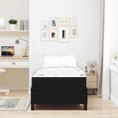 Sengestel med madras Sort 90 x 190 cm Stof