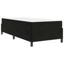 Sengestel med madras Sort 90 x 190 cm Stof
