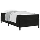 Sengestel med madras Sort 100 x 200 cm Stof