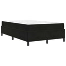 Sengestel med madras Sort 120 x 200 cm Stof