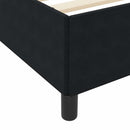 Sengestel med madras Sort 140 x 190 cm Stof