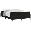 Sengestel med madras Sort 140 x 190 cm Stof