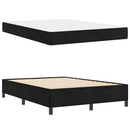 Sengestel med madras Sort 140 x 190 cm Stof