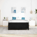 Sengestel med madras Sort 160 x 200 cm Stof