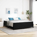Sengestel med madras Sort 180 x 200 cm Stof