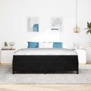 Sengestel med madras Sort 180 x 200 cm Stof
