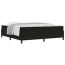 Sengestel med madras Sort 180 x 200 cm Stof