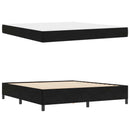 Sengestel med madras Sort 180 x 200 cm Stof