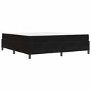 Sengestel med madras Sort 180 x 200 cm Stof