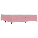 Sengestel med madras Lyserød 200 x 200 cm Stof