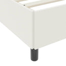 Sengestel med madras Creme 90 x 190 cm Stof